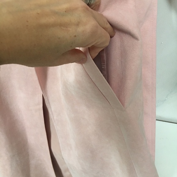 💖ULTRASUEDE-baby PINK vintage long blazer jacket - Picture 5 of 8